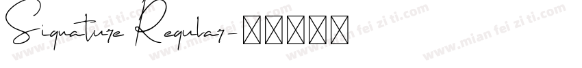 Signature Regular字体转换